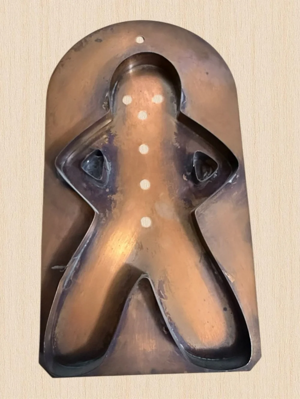 Vintage Copper Gingerbread Man & Woman Cookie Cutters